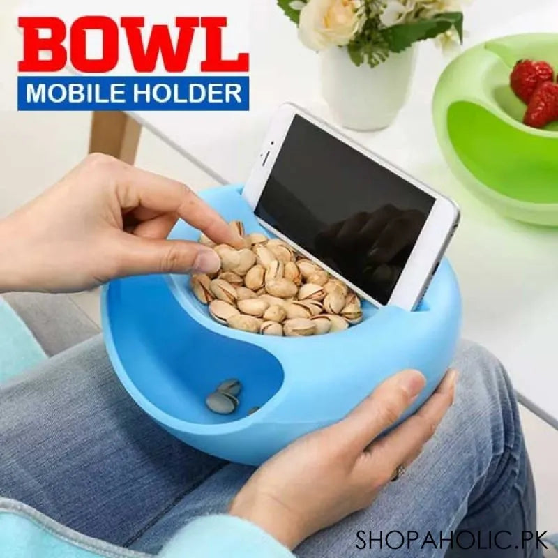 lazy snack bowl with mobile holder main image