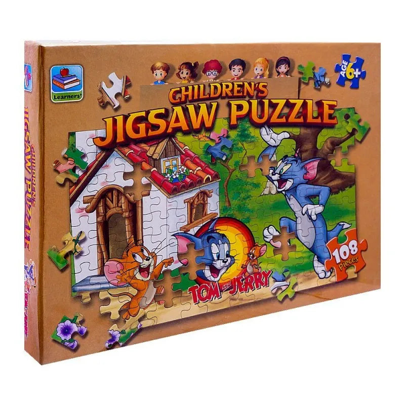 learner's childern puzzle jigsaw tom & jerry, for 6+ years, 417 8807 main image