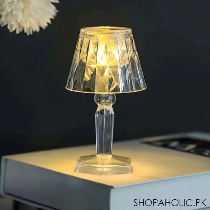 led diamond crystal mini table top lamp   small main image