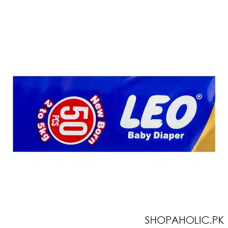 leo soft & dry baby diaper newborn 1, 2 5kg, 50's image4