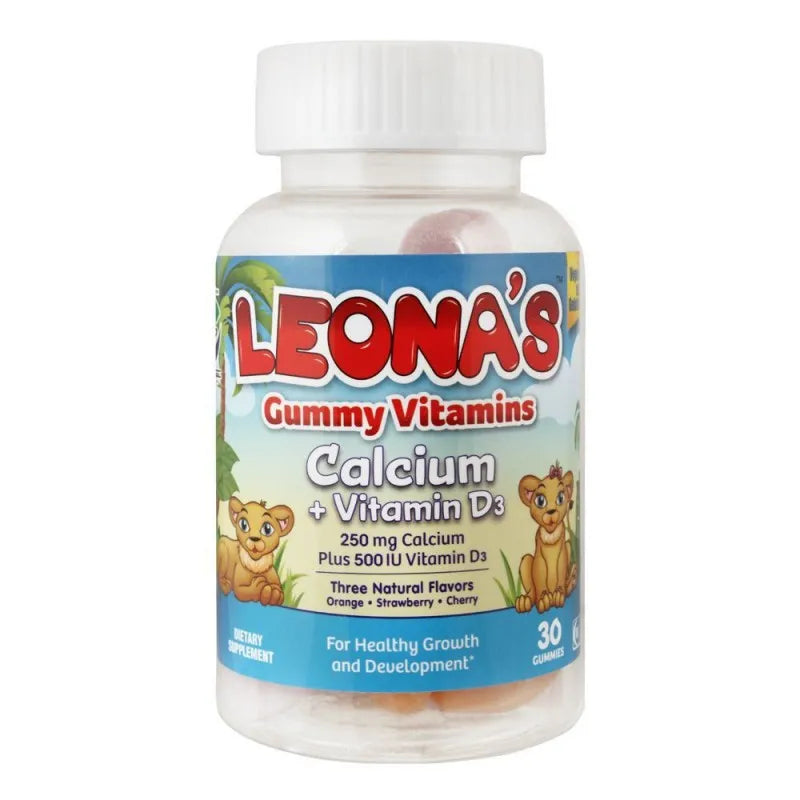 leona's calcium + vitamin d3, dietary supplement, 30 gummy vitamins main image