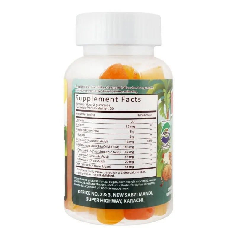 leona's omega + dha, dietary supplement, 60 gummy vitamins image3