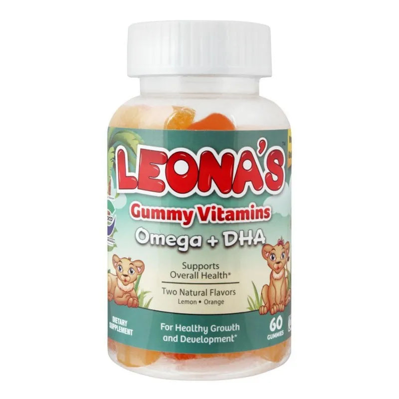 leona's omega + dha, dietary supplement, 60 gummy vitamins main image