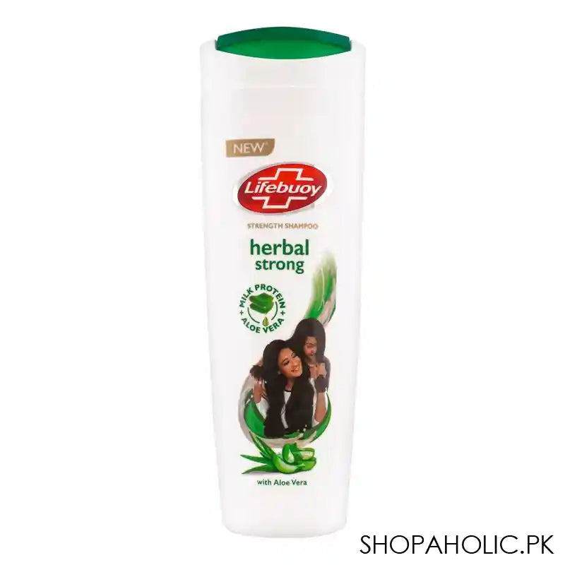 Lifebuoy Herbal Strong Milk Protein + Aloe Vera Strength Shampoo, 370ml - Main Image