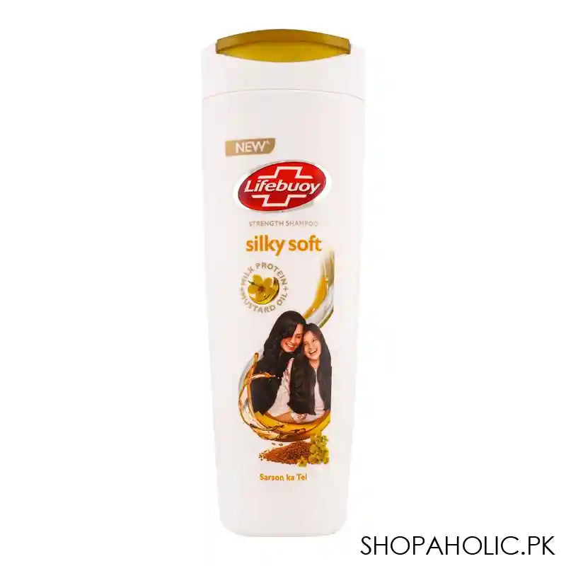 Lifebuoy Silky Soft Milk Protein + Mustard Oil Strength Shampoo, 370ml - Main Image