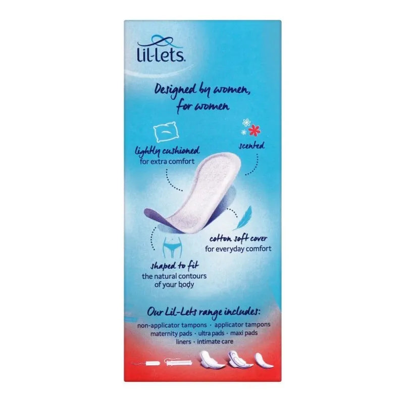 lil lets smart fit thick liner scented cushioned panty liners, 20 pack image2