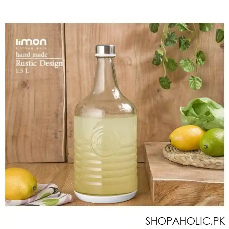 limon 1.5 ltr glass bottle with steel lid product code: 2017 main image