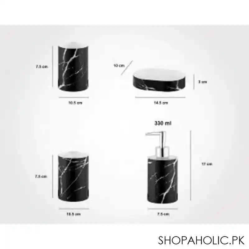 limon 5 pcs marble design bathroom set product code: 1985 image2