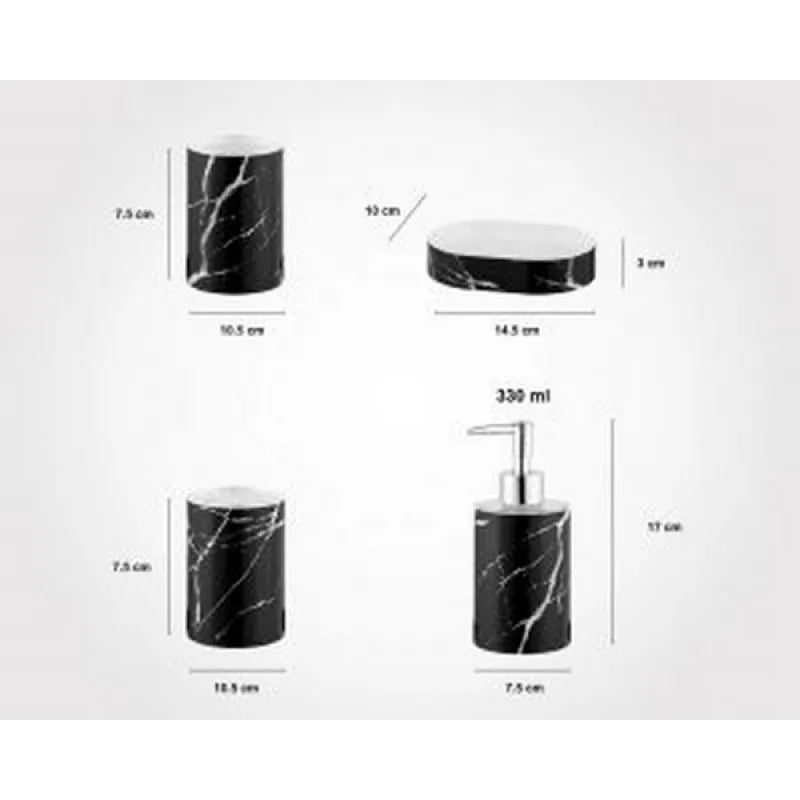 limon 5 pcs marble design bathroom set product code: 1985 image2