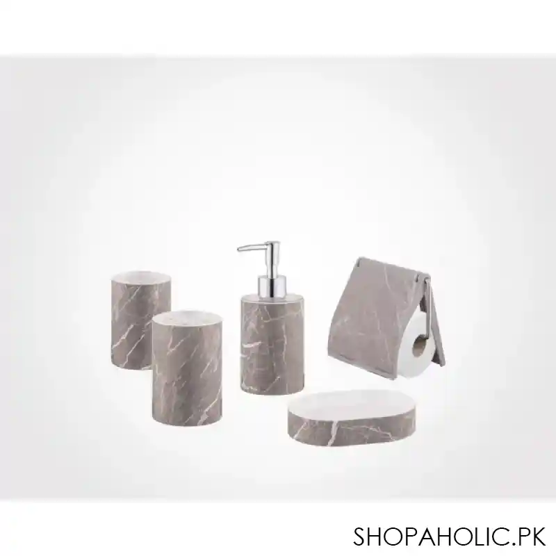 limon 5 pcs marble design bathroom set product code: 1985 image4