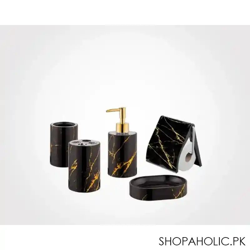 limon 5 pcs marble design bathroom set product code: 1985 image5