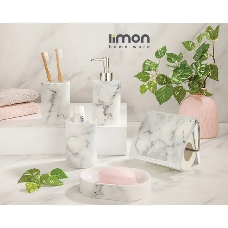 limon 5 pcs marble design bathroom set product code: 1985 main image