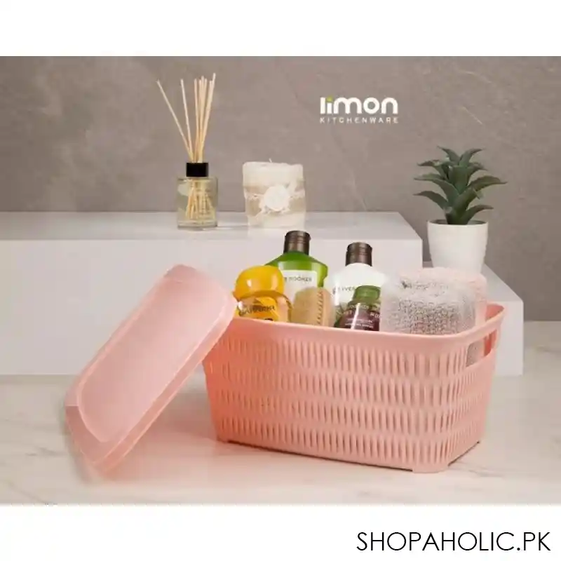 limon bamboo basket with lid product code: 1690 main image