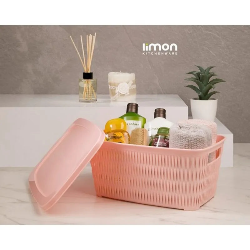 limon bamboo basket with lid product code: 1690 main image