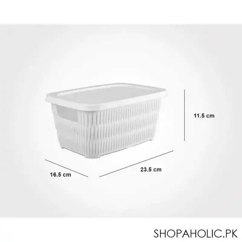 limon bamboo basket with lid small size product code: 1692 image2