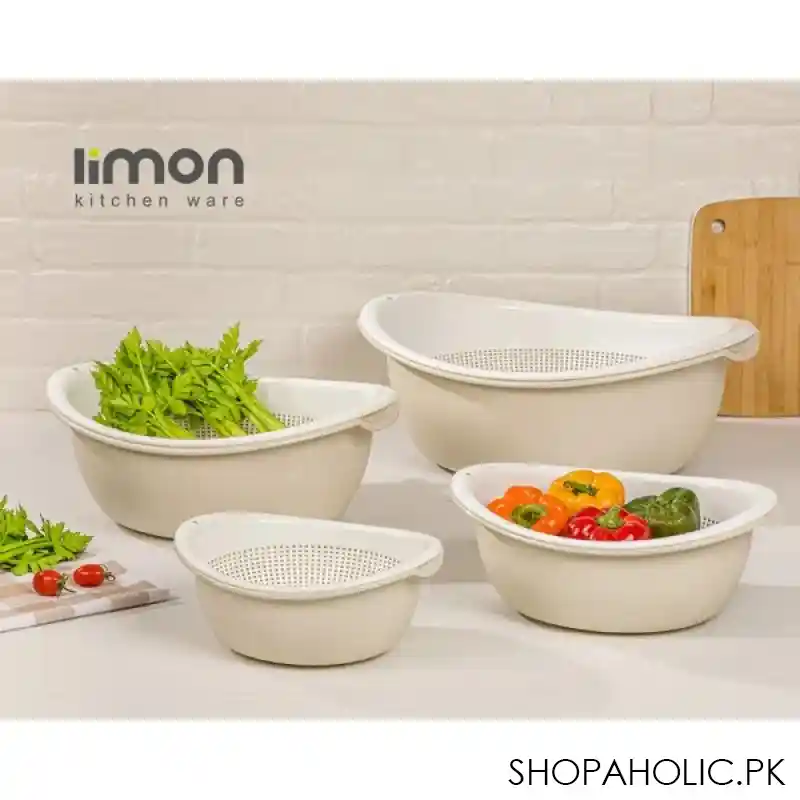 limon bowls& colander 8 pcs set product code: 1996 main image