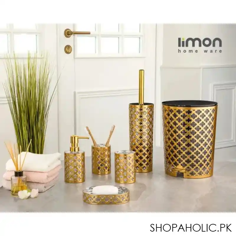 limon flower design 6 pcs bathroom set product code: 1762 main image