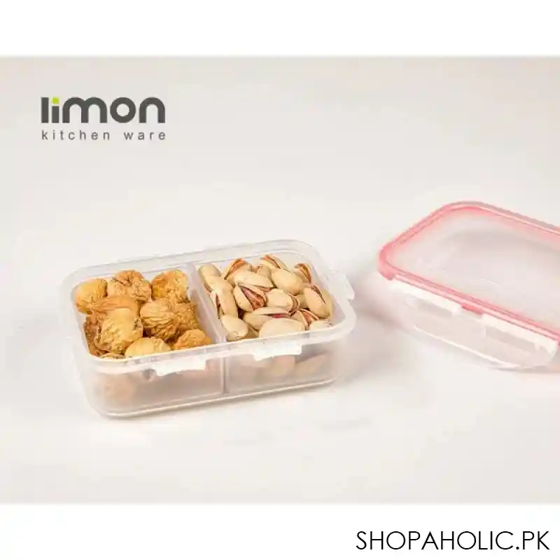 limon plastic food container 2 section box 1.1ltr product code: 77235 main image