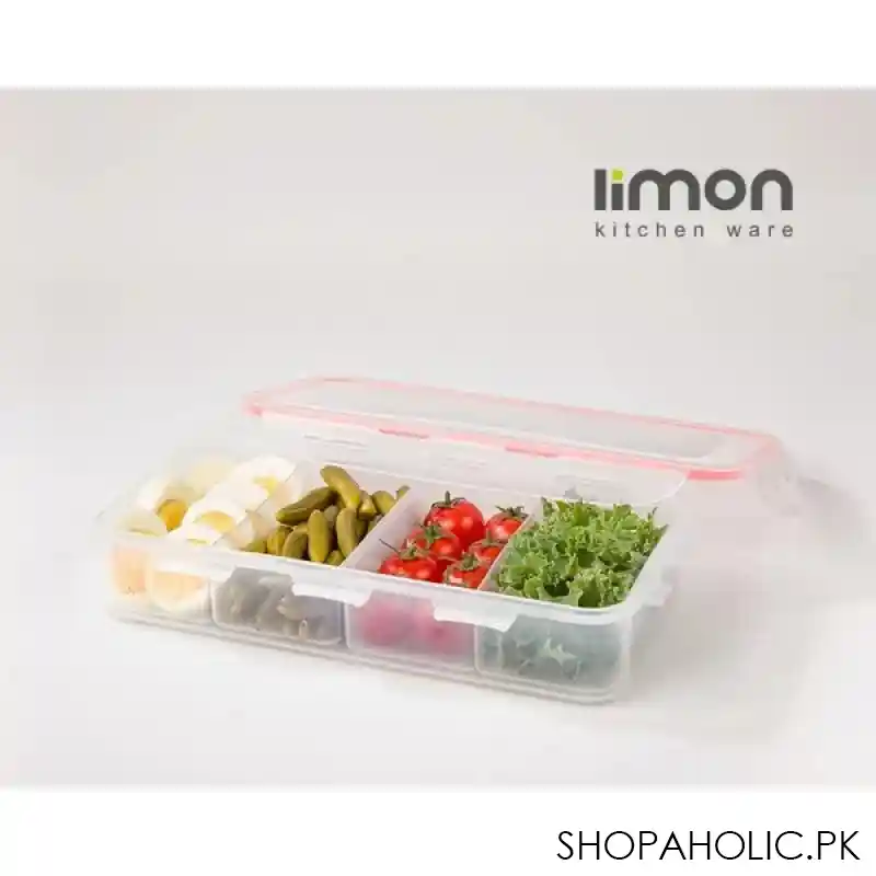 limon plastic food container 4 section box 1.8ltr product code: 77635 main image