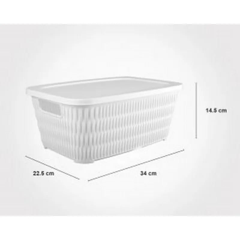 limon rectangle bamboo basket with lid product code: 1688 image2