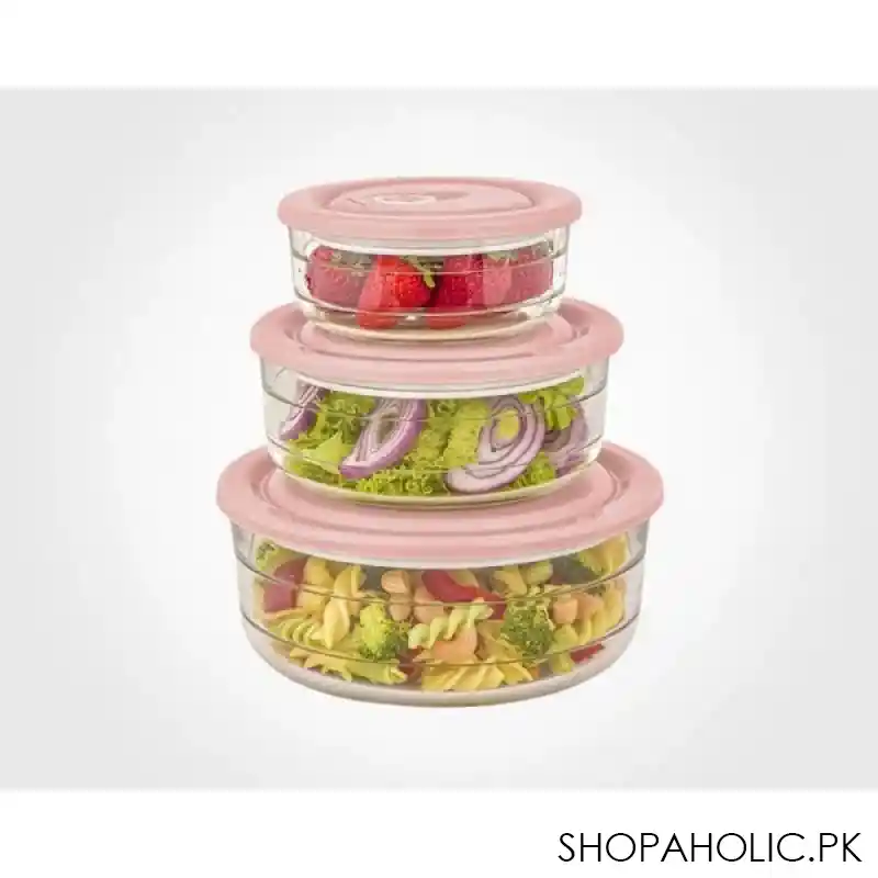 limon round glass container 3 pcs set product code: 1230 image3