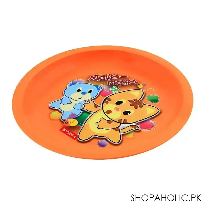 lion star emily kids dinning plate, 03, orange, mw 53 main image