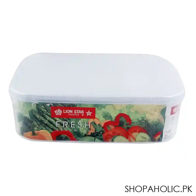 Lion Star Fresh Seal Ware Food Container, Transparent, 9x6x2.5 inches, 1880ml, SW-28 - Main Image