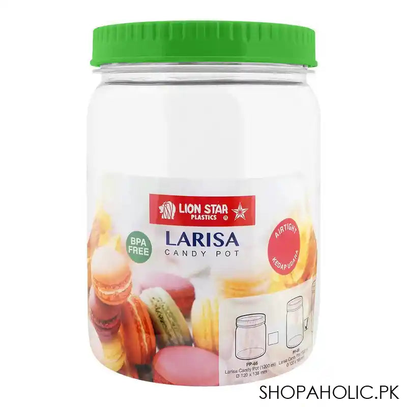 Lion Star Larisa Candy Pot 1500ml, Green PP-68 - Main Image