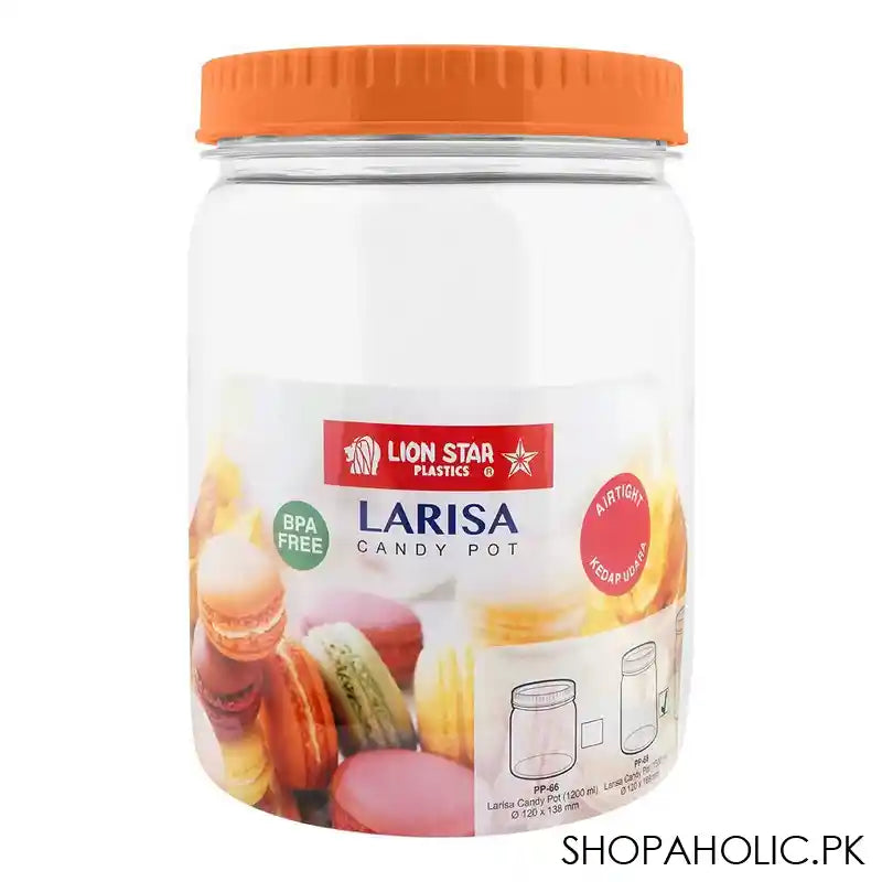 Lion Star Larisa Candy Pot 1500ml, Orange PP-68 - Main Image