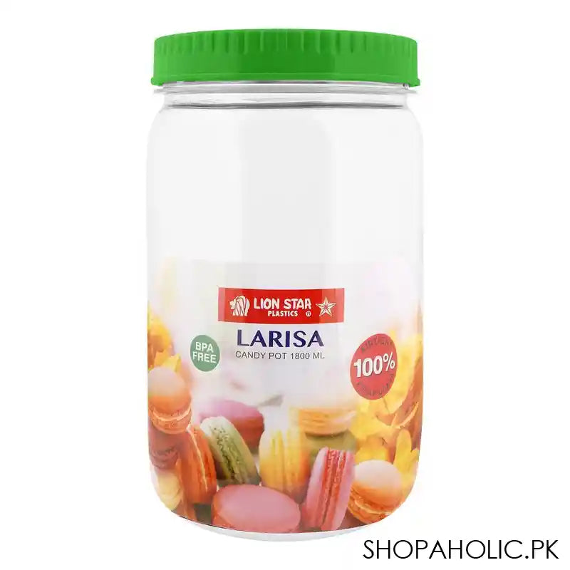 Lion Star Larisa Candy Pot 1800ml, Green PP-69 - Main Image