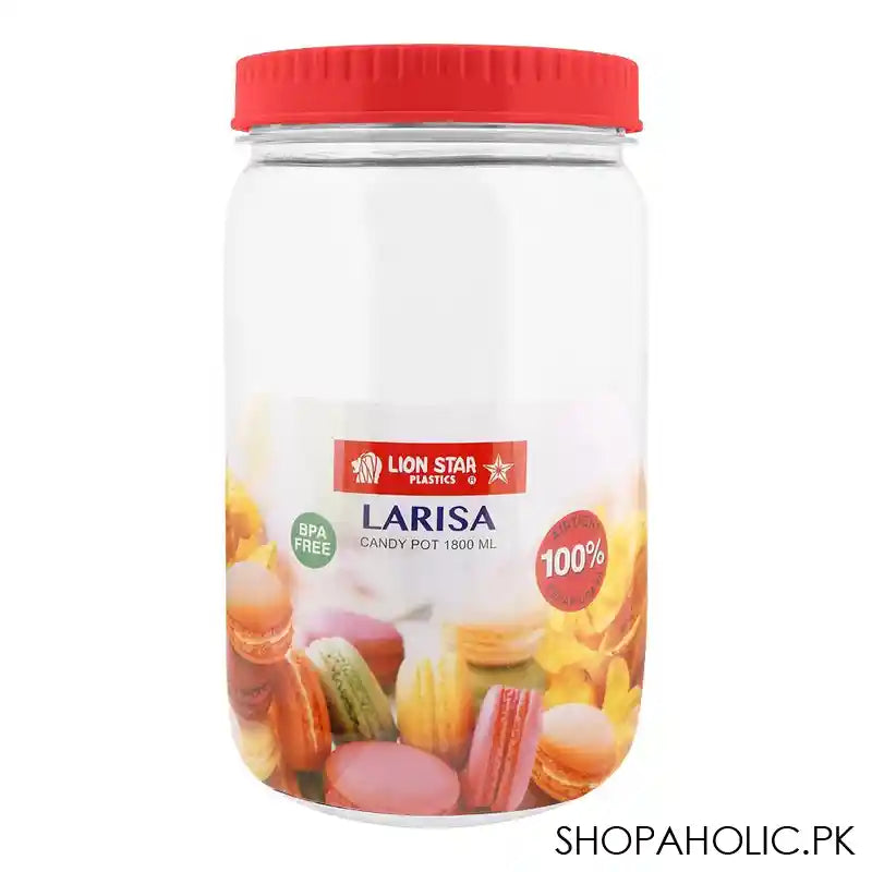 Lion Star Larisa Candy Pot 1800ml, Red PP-69 - Main Image