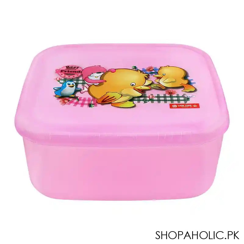 Lion Star Listy Lunch Box, Pink, 6x5.5x2.5 Inches, MC-33 - Main Image