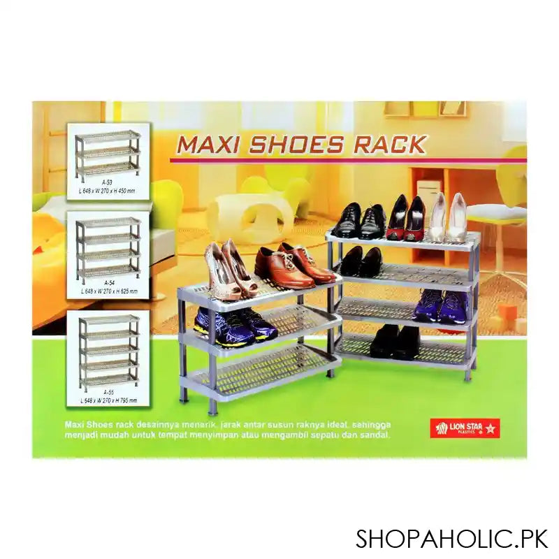 Lion Star Maxi Shoes Rack, 4 Stacks, Blue, A-54 - Image 2