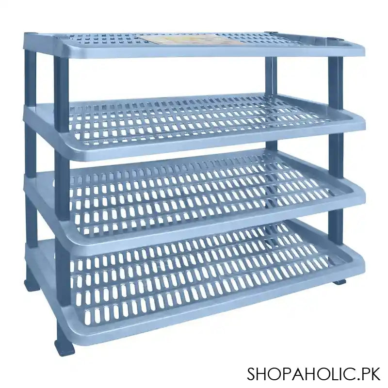 Lion Star Maxi Shoes Rack, 4 Stacks, Blue, A-54 - Image 3