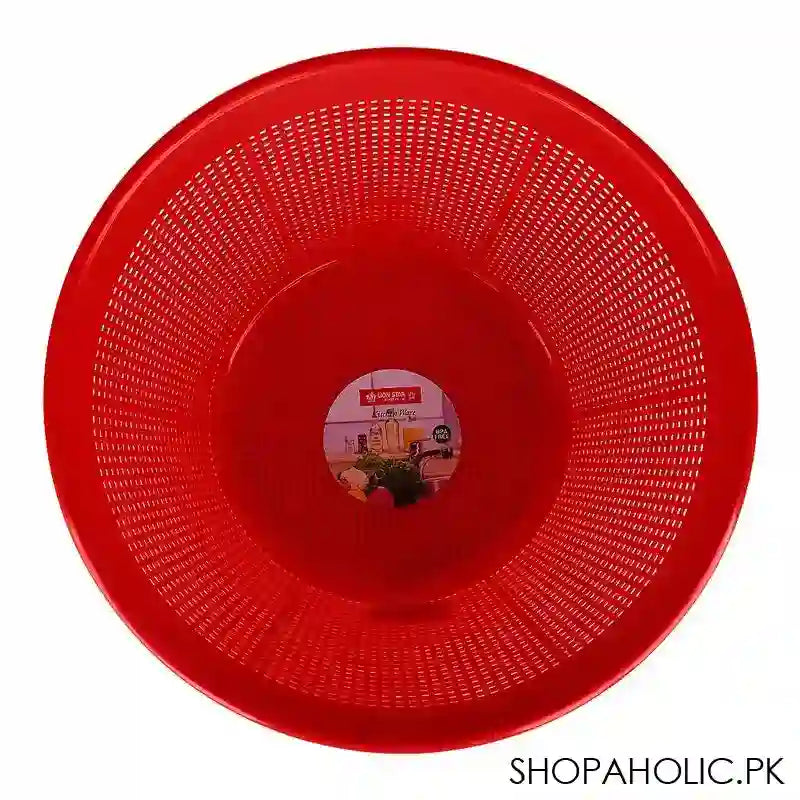 Lion Star Plastic Round Basket, 9.6in (H) x 6.3in (W) x 5.1in (D), Red, BW-3 - Image 3