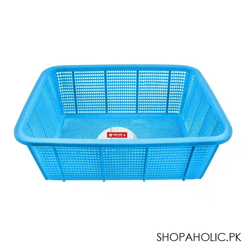 Lion Star Square Basket, Medium, Blue, 15x11.5x5 Inches, BW-27 - Main Image