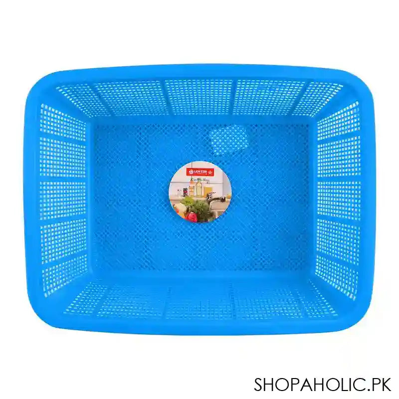 Lion Star Square Multi-Purpose Plastic Basket, Blue, Small, BW-26 - Image 2