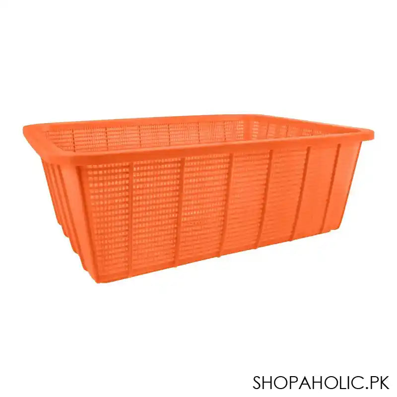 Lion Star Square Multi-Purpose Plastic Basket, Orange, Large, BW-28 - Main Image