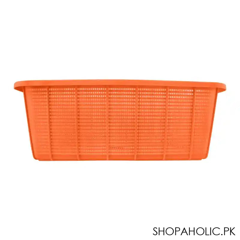 Lion Star Square Multi-Purpose Plastic Basket, Orange, Large, BW-28 - Image 2