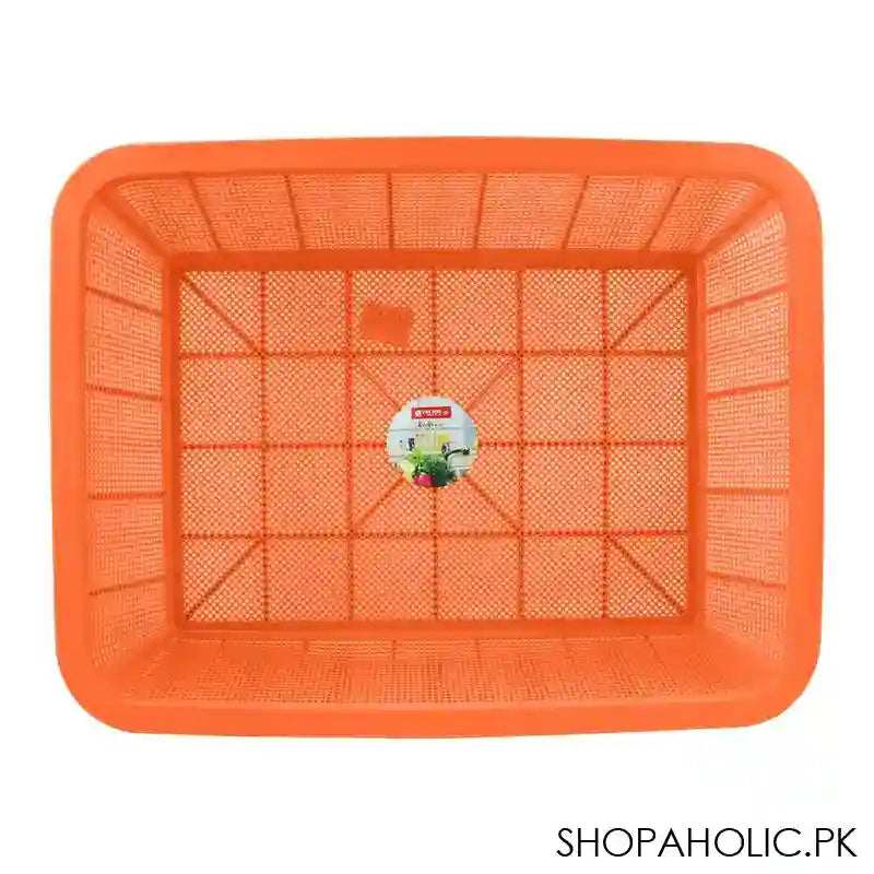 Lion Star Square Multi-Purpose Plastic Basket, Orange, Large, BW-28 - Image 3