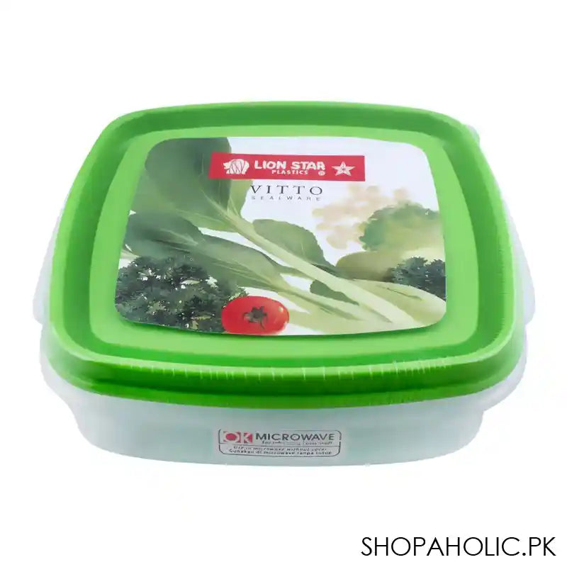 Lion Star Vitto Seal Ware Food Container, 7x6x2 Inches, Green, 750ml, VT-1 - Main Image