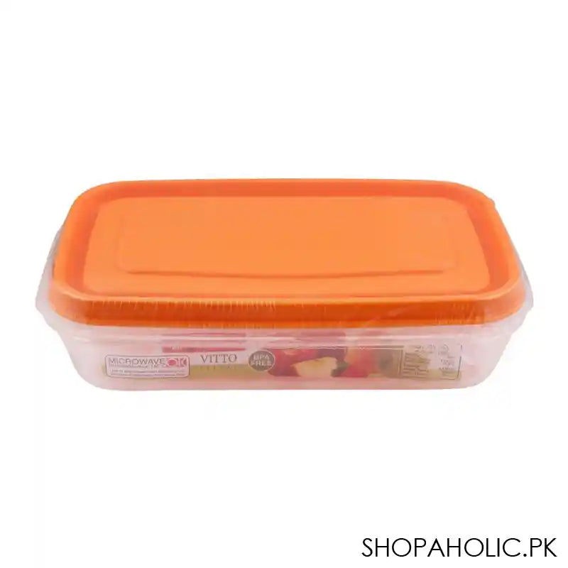 Lion Star Vitto Seal Ware Food Container, Orange, 480ml, VT-4 - Main Image