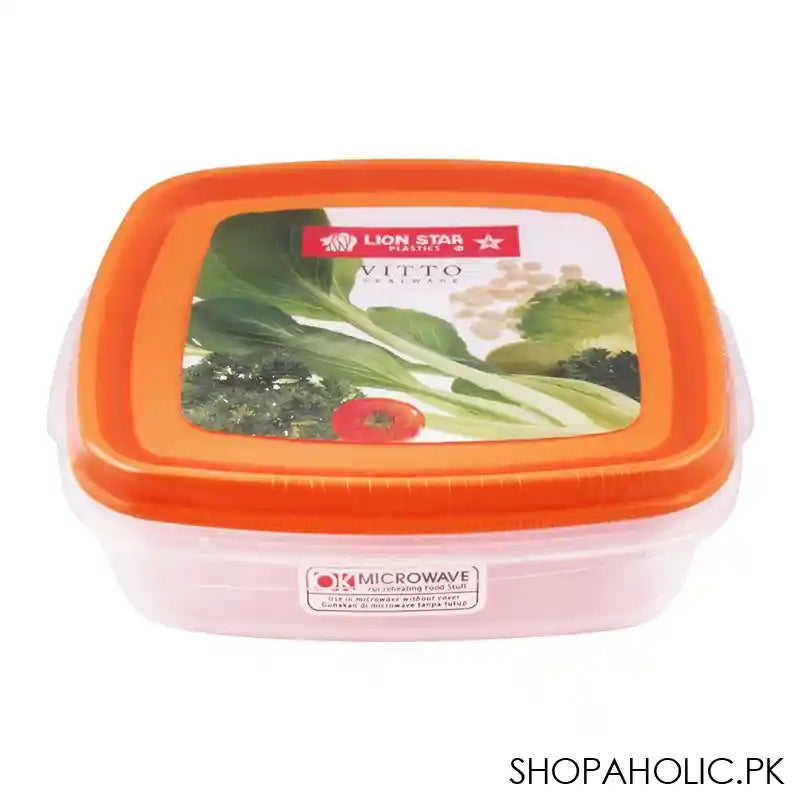 Lion Star Vitto Seal Ware Food Container, Orange, 750ml, VT-1 - Main Image