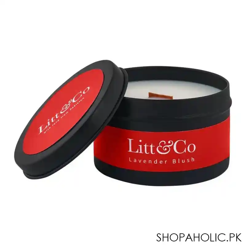 litt & co deep rose, fragranced candle image2