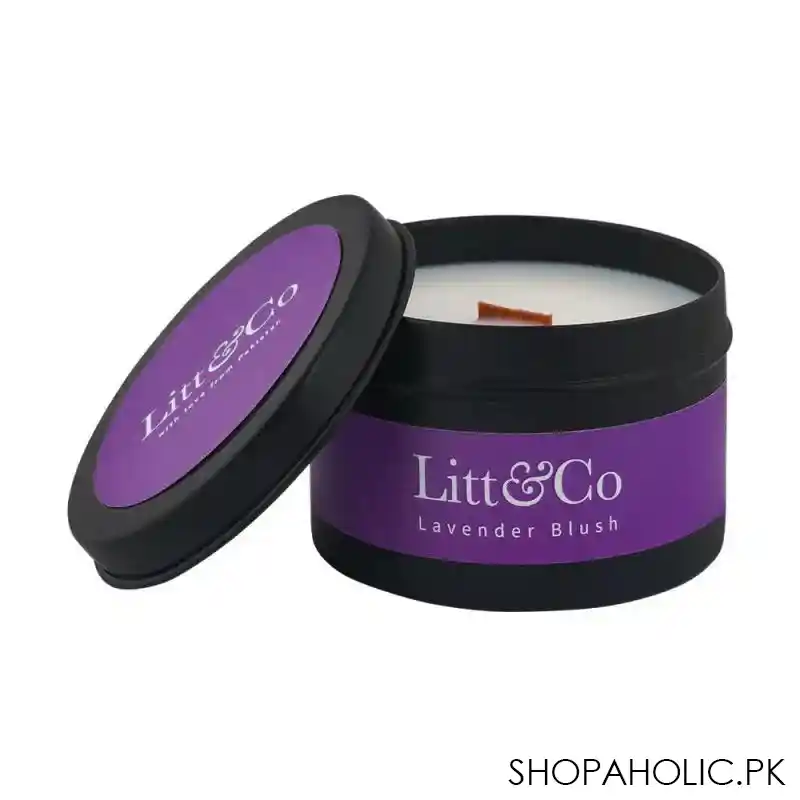 litt & co lavender blush, mini fragranced candle image2