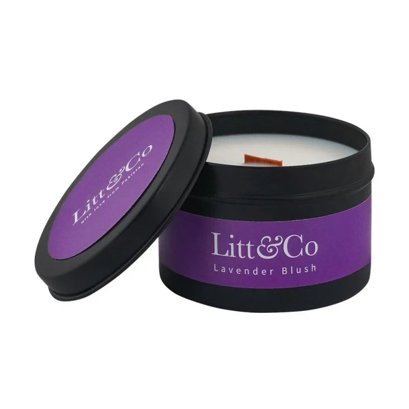 litt & co lavender blush, mini fragranced candle image2