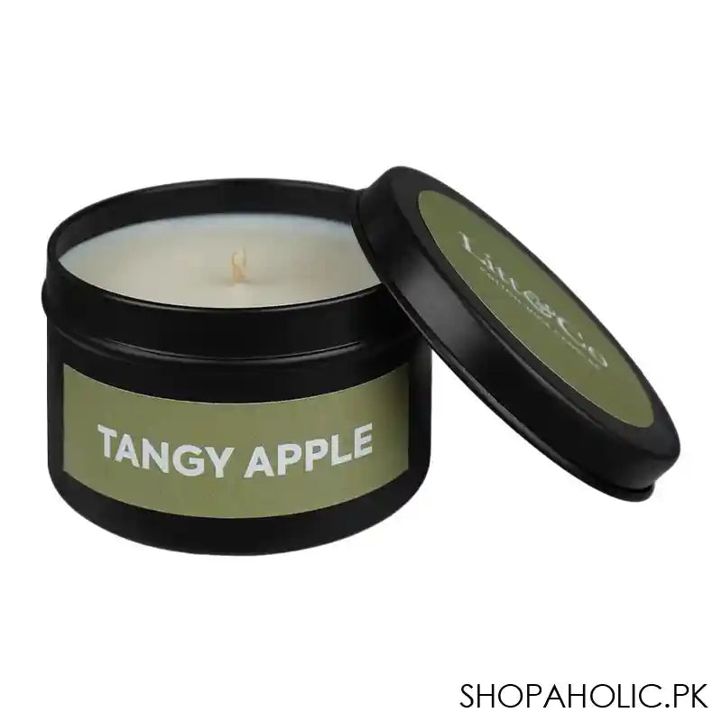 Litt & Co Tangy Apple Fragranced Candle, Cotton Wick Candle, Burn Time 25 Hours - Main Image