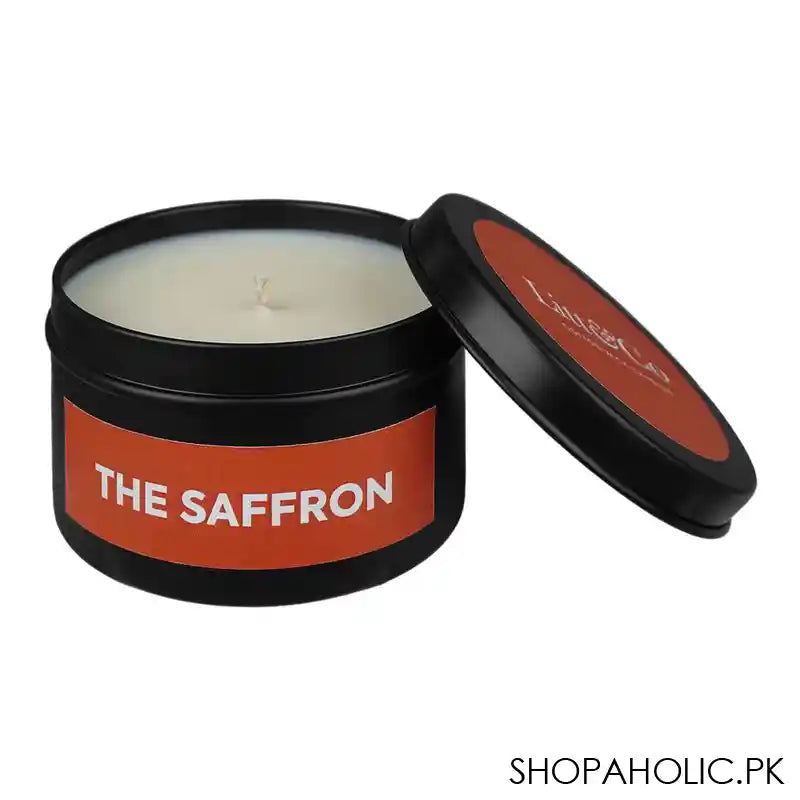 Litt & Co The Saffron Fragranced Candle, Cotton Wick Candle, Burn Time 25 Hours - Main Image