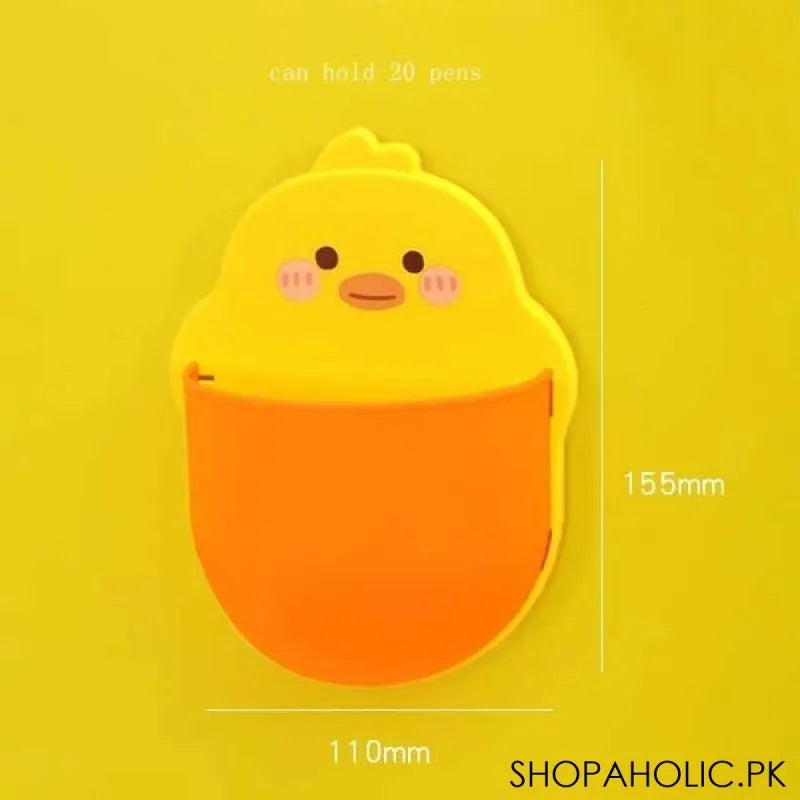 little duck wall storage box for mobile phone plug, toothpaste & toothbrush holder image2