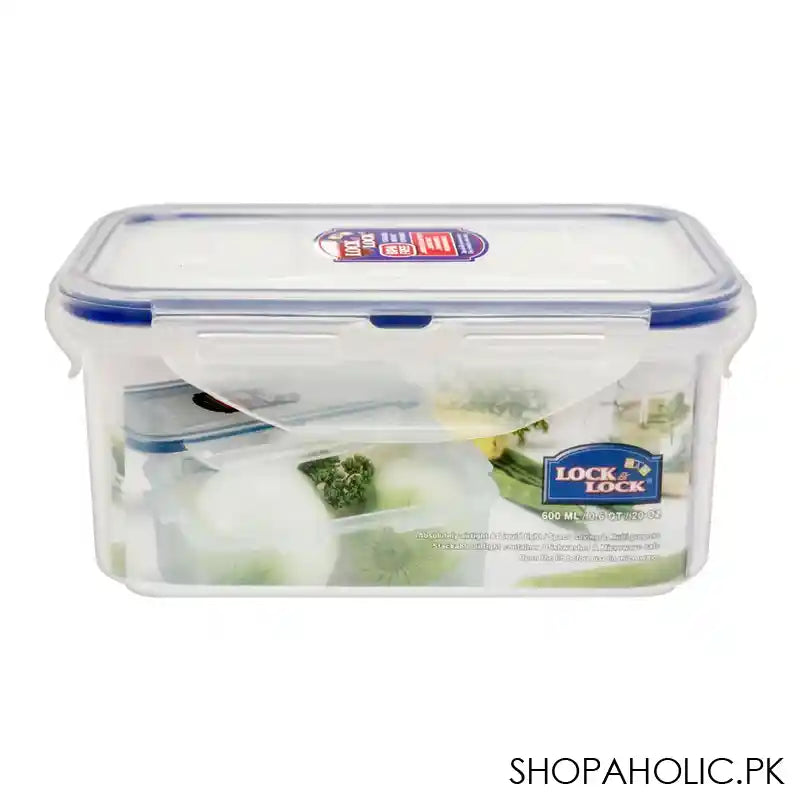 Lock & Lock Air Tight Rectangular Short Food Container, 600ml, LLHPL811 - Main Image